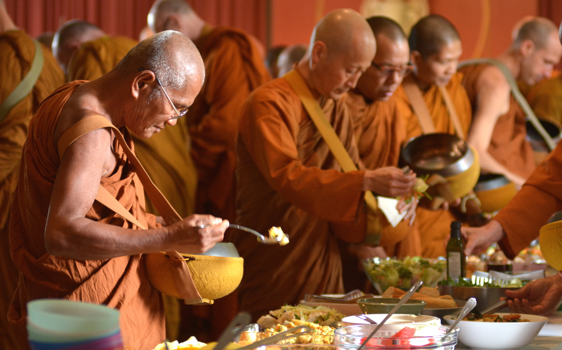 Monks Receiving Food 24 05 14
